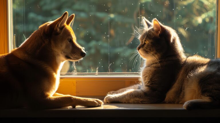 cat biting on other cats neck